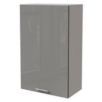 KÜCHENHÄNGESCHRANK Essen W4/60/1 Grau Hochglanz / Weiß Matt 60 / 32,5 / 96cm - Weiß/Grau, Holz/Holzwerkstoff (60/96/32.5cm) - Feldmann-Wohnen