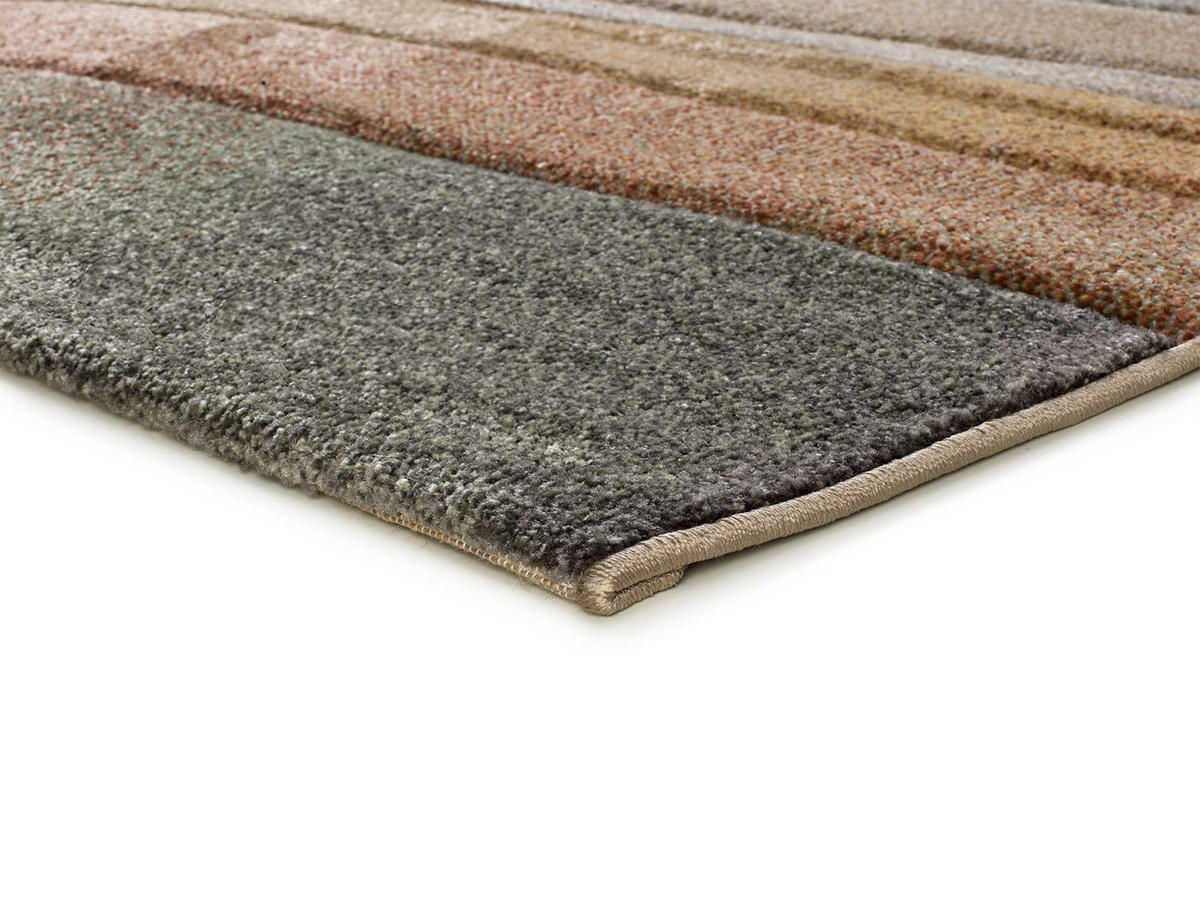 WEBTEPPICH Kupferfarbe Sora 160/230 cm - Beige/Multicolor, Naturmaterialien/Textil (160/230cm) - Atticgo