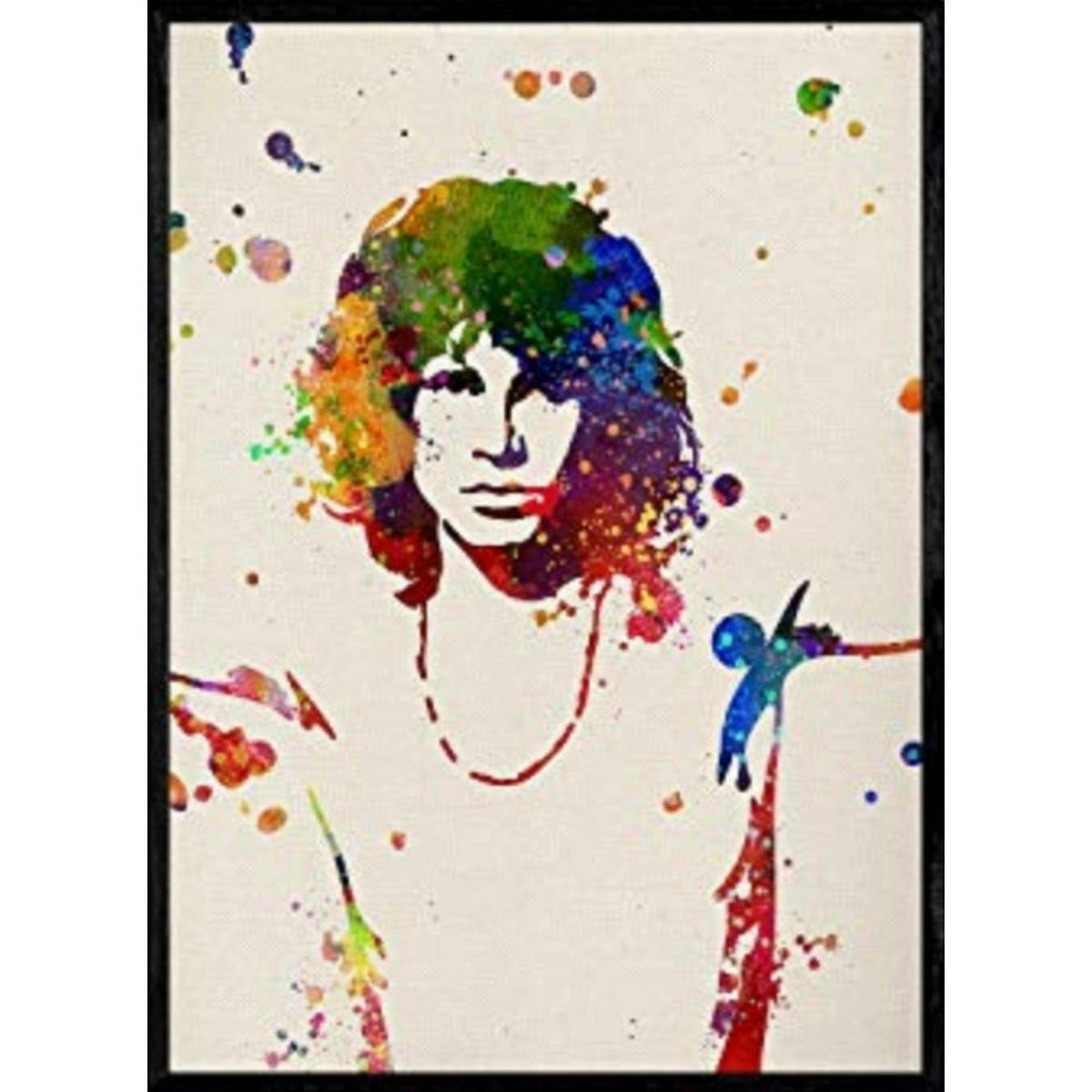 POSTER Janis Joplin2 A4 Schwarzer Rahmen - Schwarz, Papier (29.7/5/21cm) - Nacnic