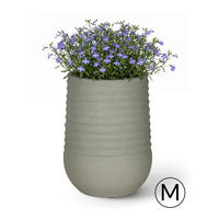 BLUMENTOPF Grau COSTA M 39x39x51 cm - Grau, Kunststoff (51cm) - Mazovia