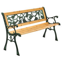 GARTENBANK Venezia 2-Sitzer - Braun, Holz (122/73/54cm) - Juskys