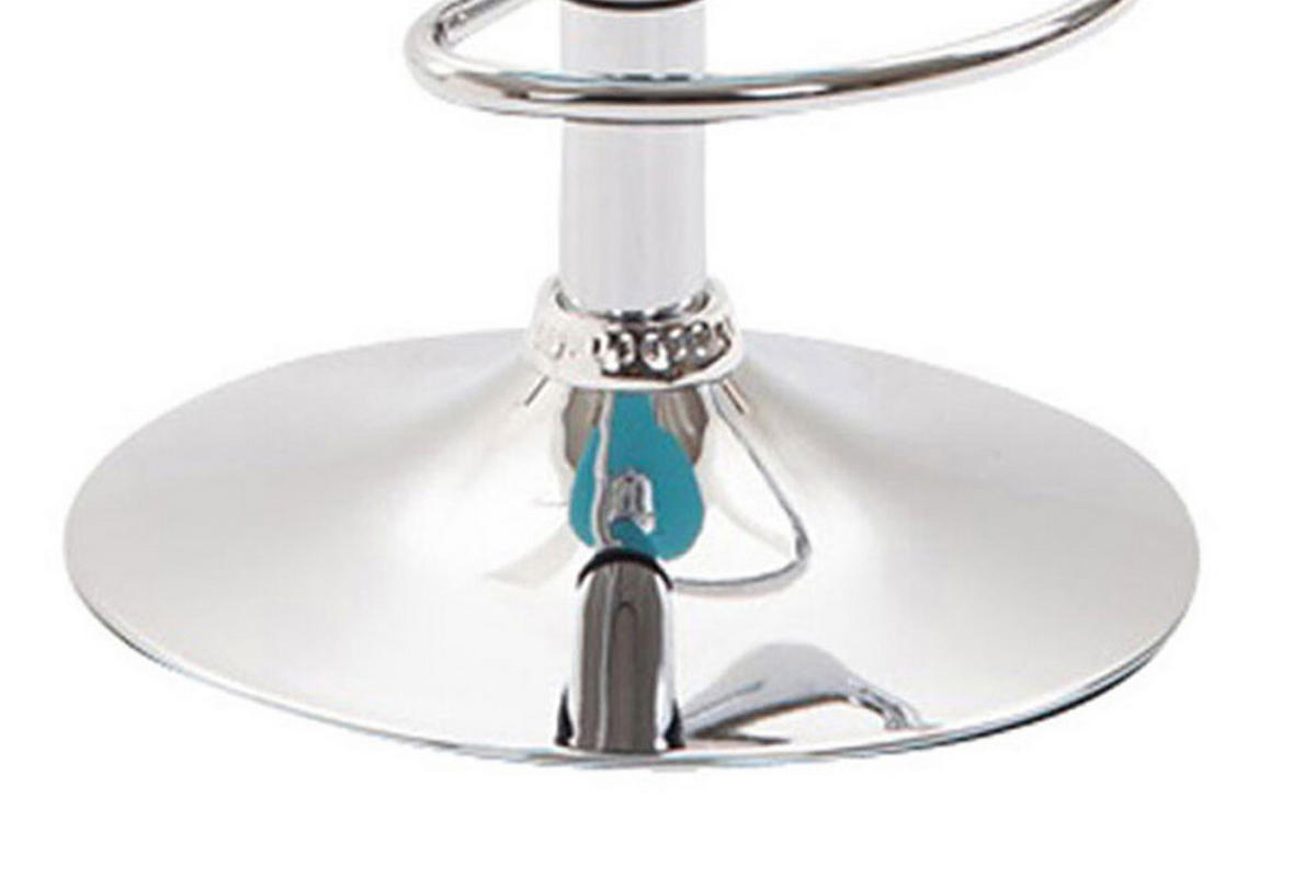 BARHOCKER 2er Set Prag Kunstleder chrom grau - Chromfarben/Grau, Kunststoff/Metall (51/109/52cm) - TPFLiving