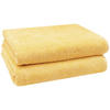 BADETUCH, 2er-Set, 100x150 cm, 100% Baumwolle, Gelb - Gelb, Textil (100/150cm) - Zollner