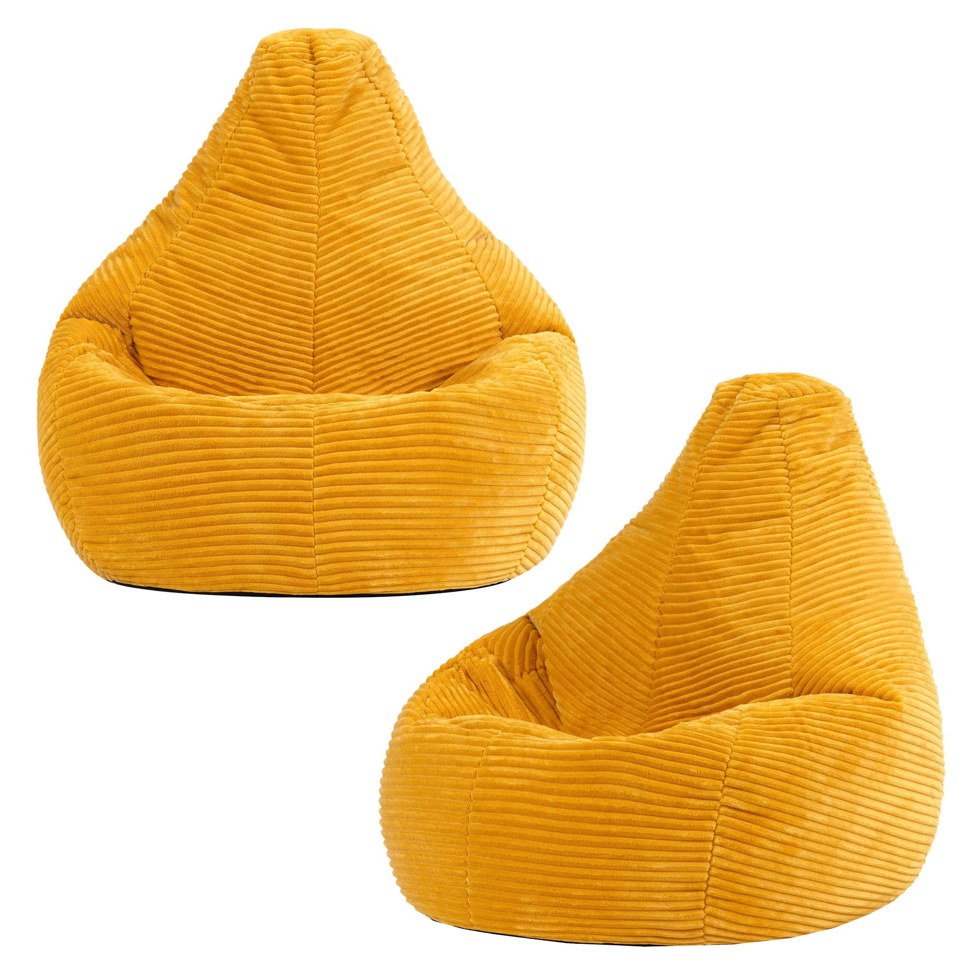 SITZSACK für Kinder Sessel aus Cord 2-tlg. - Gelb, Textil (69/59/65cm) - icon