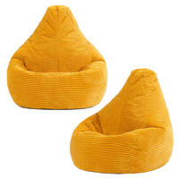 SITZSACK für Kinder Sessel aus Cord 2-tlg. - Gelb, Textil (69/59/65cm) - icon