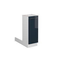 KÜCHENINSEL Fame-Line Dunkelblau Hochglanz 30 cm ohne AP - Dunkelblau/Weiß, Holzwerkstoff (30/82/70cm) - Vicco