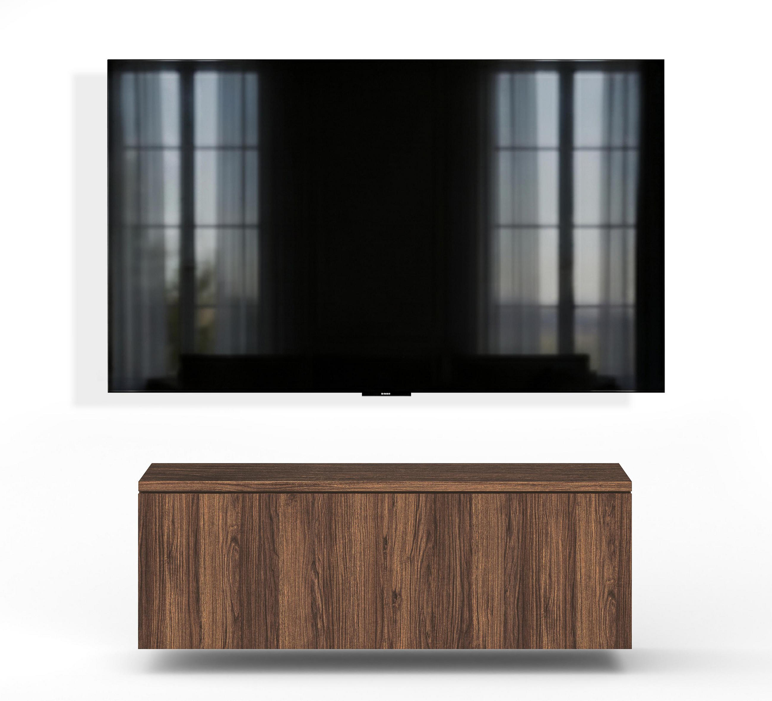 LOWBOARD Barvo 100 Nussbaum Warmia 100/34/32 cm – hängendes TV-Board - Nussbaumfarben, Holzwerkstoff (100/34/32cm) - AX Living