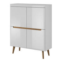 KOMMODE Weiß Riviera Eiche Nordan NK107 - Multicolor, Holzwerkstoff (107/134/40cm) - Sepro Meble