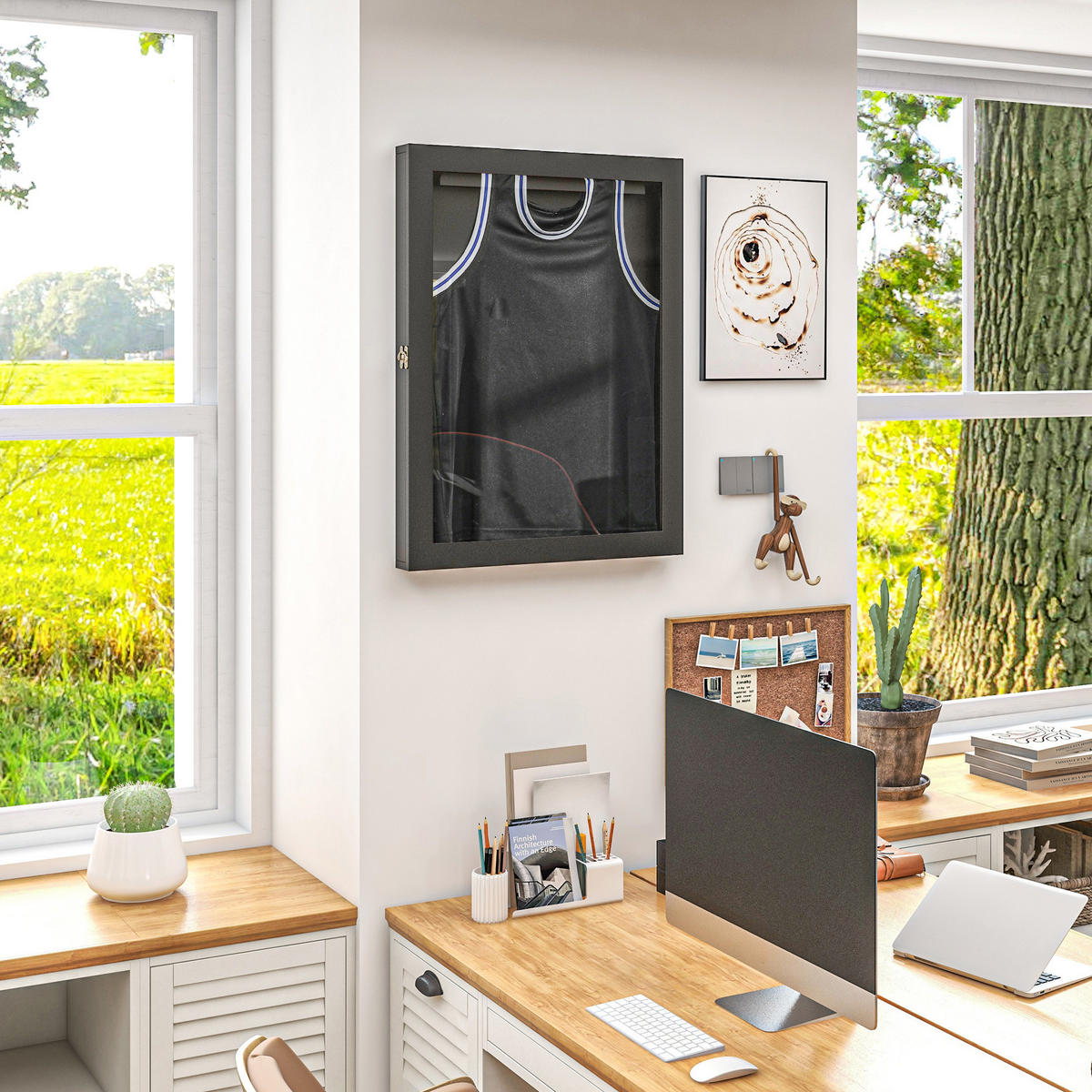 TRIKOTRAHMEN DE-15498 71/89 cm, Acrylglas mit Filz Schwarz - Schwarz, Holzwerkstoff (6.5/89/71cm) - ComfortXL