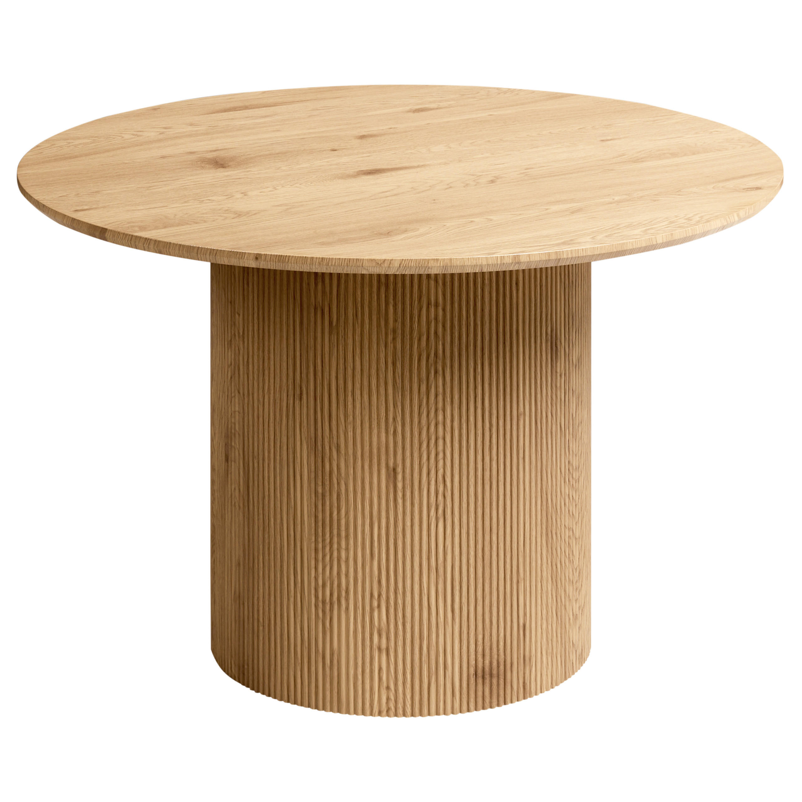 JÍDELNÍ STŮL Světle hnědý 120/120 cm Sheho - světle hnědá, kompozitní dřevo (120/120/75cm) - Beliani