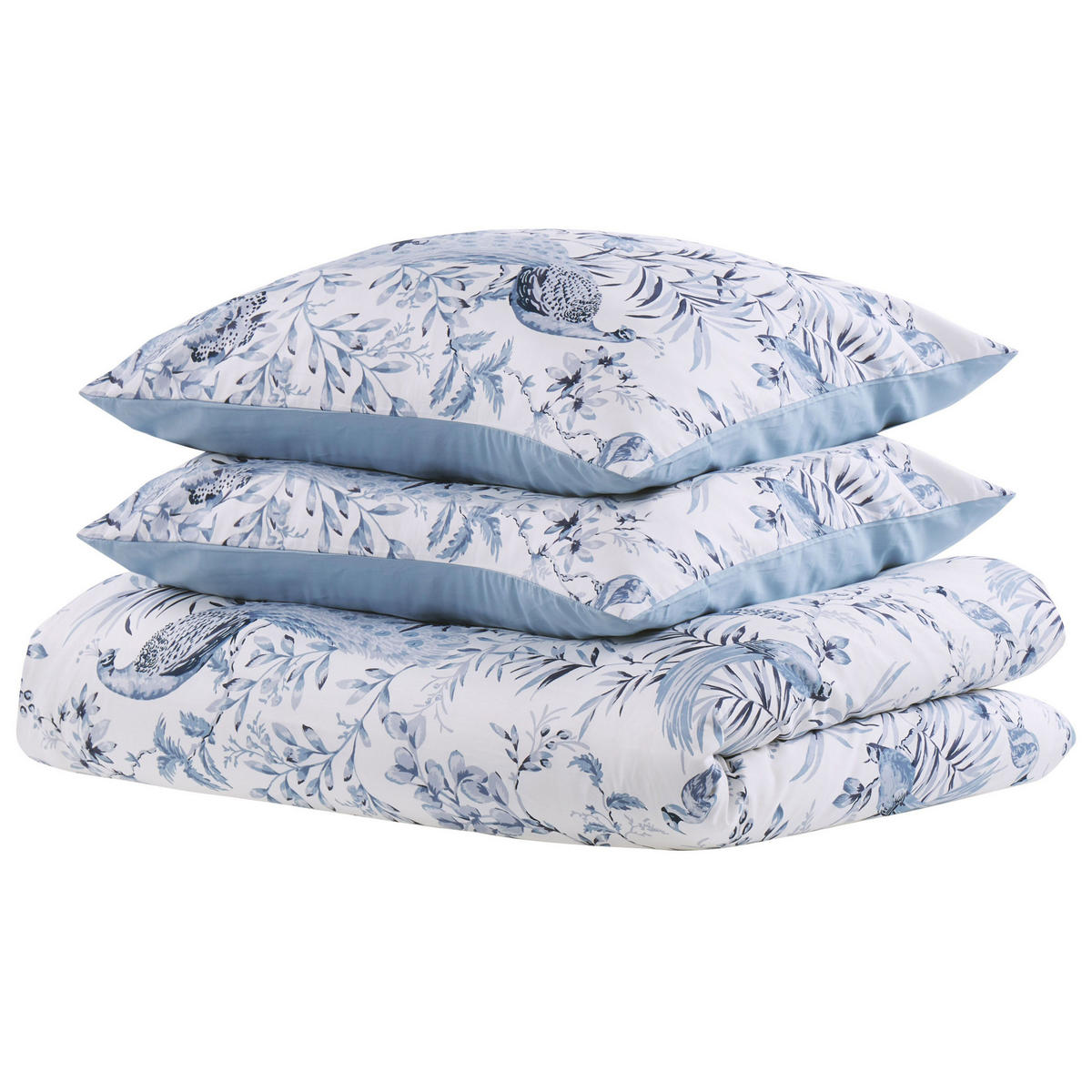 BETTWÄSCHE SET Ballard 155/220 cm - Blau, Textil (155/220cm) - Beliani