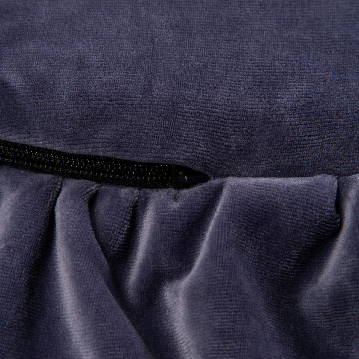 SPIELMATTE für Kinder, Rund, Samt, Grau-Blau - Dunkelblau, Textil (100/100cm) - MeowBaby
