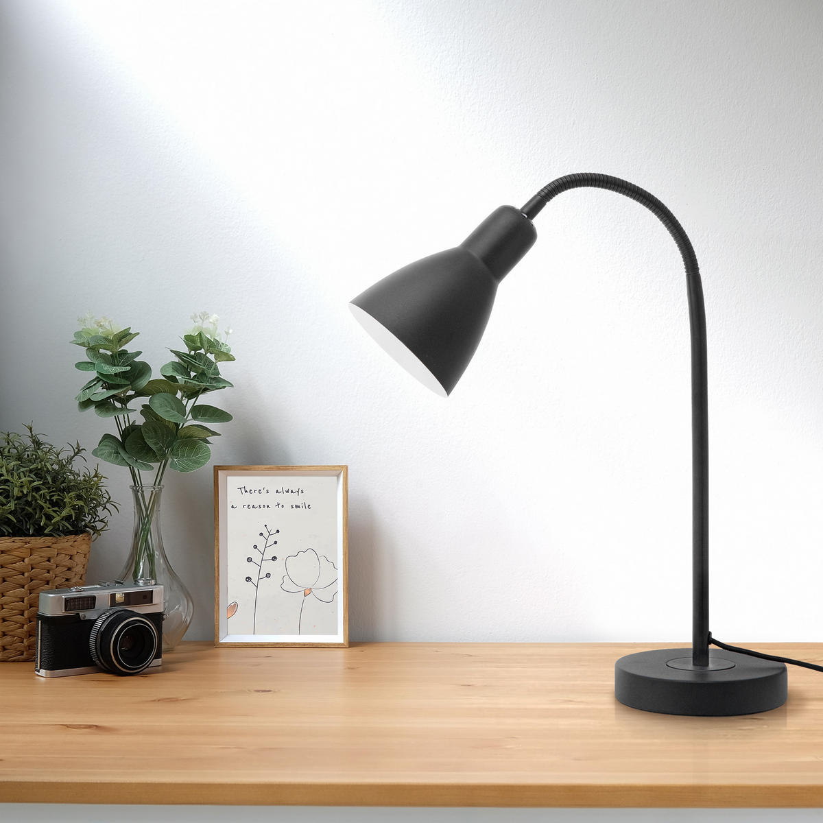 TISCHLAMPE Wilhelm - Schwarz, Metall (38.7/14/43.2cm) - Paco Home