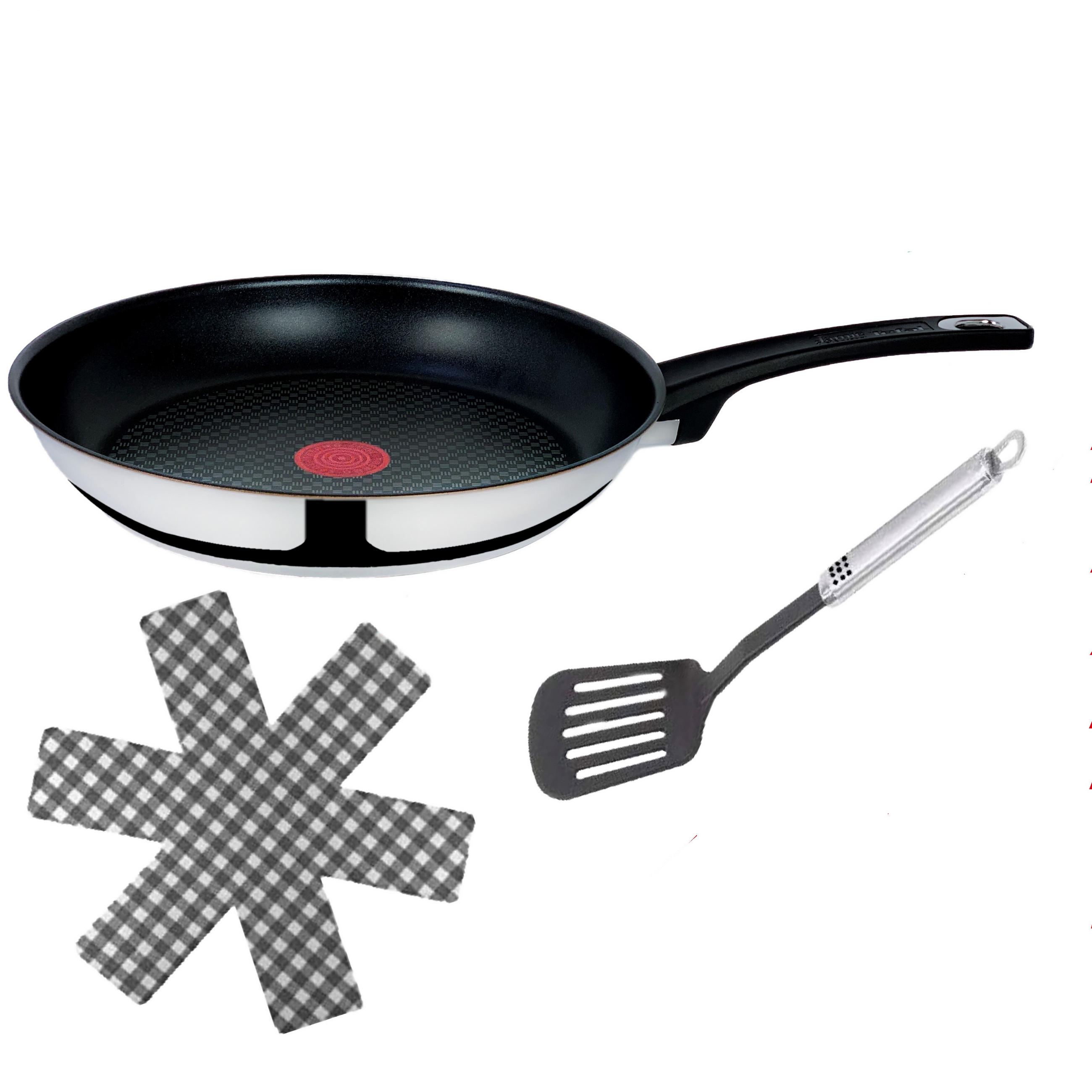 BRATPFANNE B12595 Jamie Oliver 3tlg - Silberfarben, Keramik/Metall (28cm) - Tefal