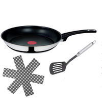 BRATPFANNE B12595 Jamie Oliver 3tlg - Silberfarben, Keramik/Metall (28cm) - Tefal