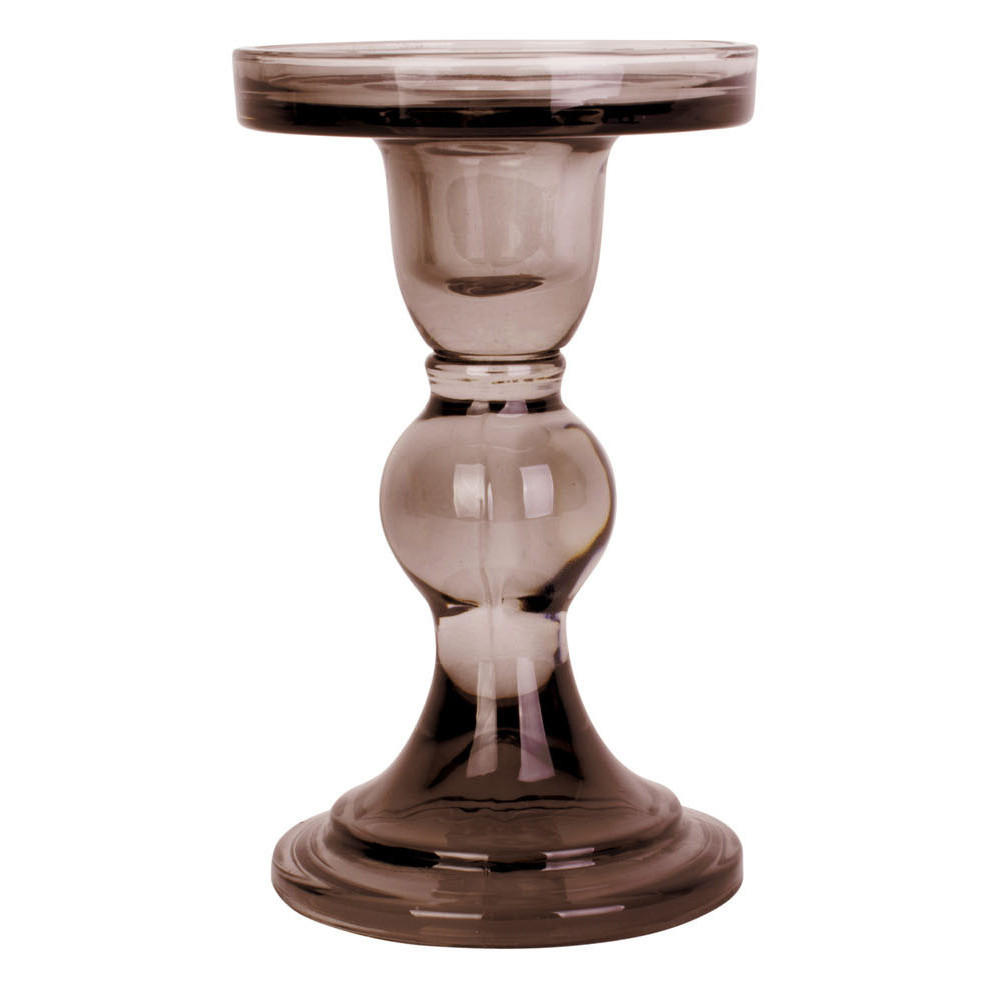 KERZENSTÄNDER Glas Moos Ø 8,5 cm - Braun, Glas (8.5/14/8.5cm)