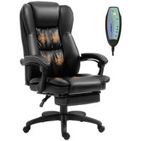 CHEFSESSEL DE-11748 mit Massagefunktion & neigbarer Rückenlehne Schwarz - Schwarz, Metall (68.5/121/68.5cm) - ComfortXL