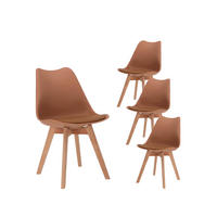 GARTENSTUHL Kler Terrakotta / Orange 48 cm x 82 cm 4er-Set - Terracotta, Kunststoff (48/82/57cm) - Klast Home