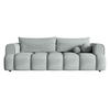 SCHLAFSOFA Dandelino Hellgrau Velours - Hellgrau/Schwarz, Kunststoff/Textil (250/90/112cm) - Selsey