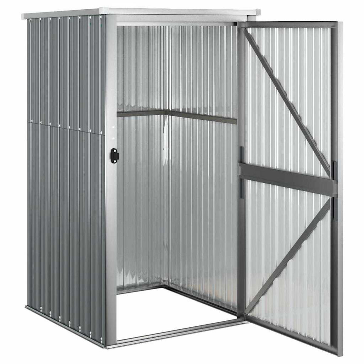 GERÄTEHAUS Grau 88/89/161 Cm Verzinkter Stahl - Grau, Metall (88/161/89cm) - vidaXL