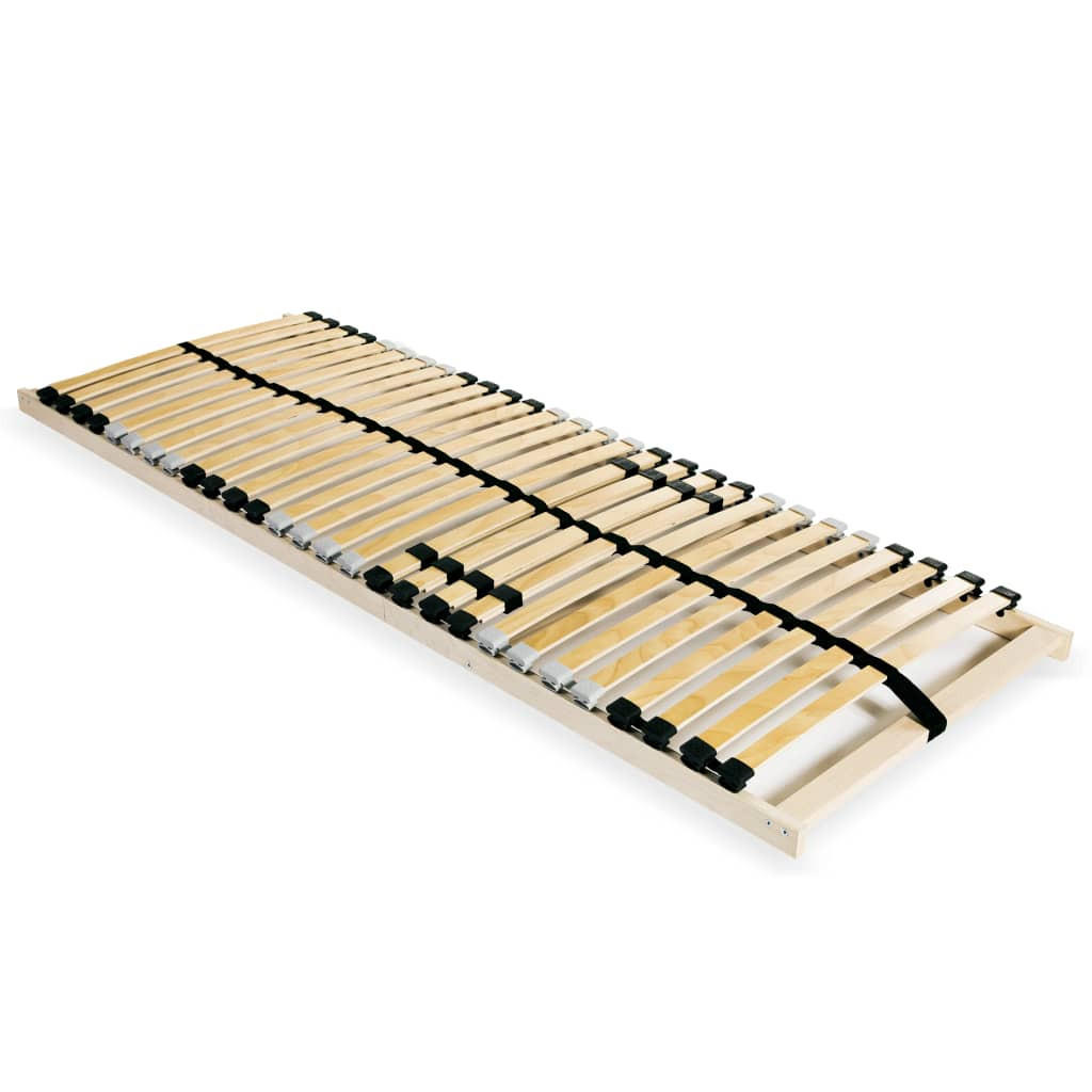 LATTENROST Mit 28 Latten 7 Zonen 90/200 Cm - Naturfarben/Braun, Holz (90/200cm) - vidaXL