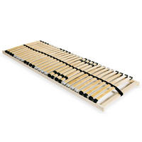 LATTENROST Mit 28 Latten 7 Zonen 90/200 Cm - Naturfarben/Braun, Holz (90/200cm) - vidaXL