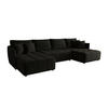 WOHNLANDSCHAFT Onil mit Schlaffunktion - Schwarz, Textil (342/88/190cm) - SIMKAM Furniture