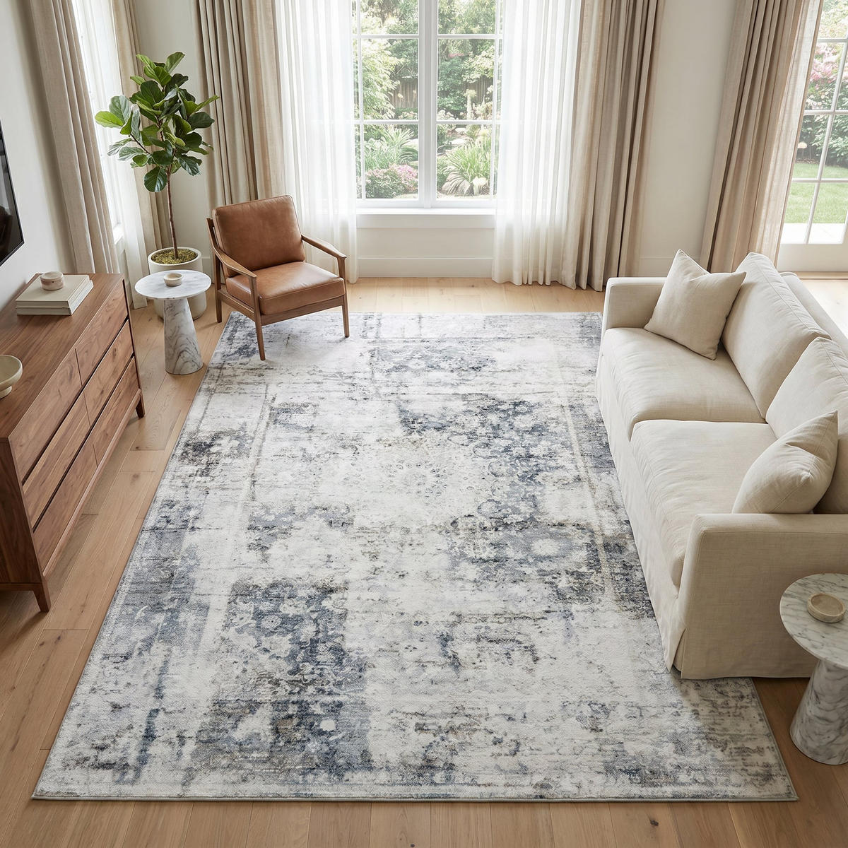TEPPICH VENEZIA Taupe 140/200 cm - Taupe, Textil (140/200cm) - Tapiso