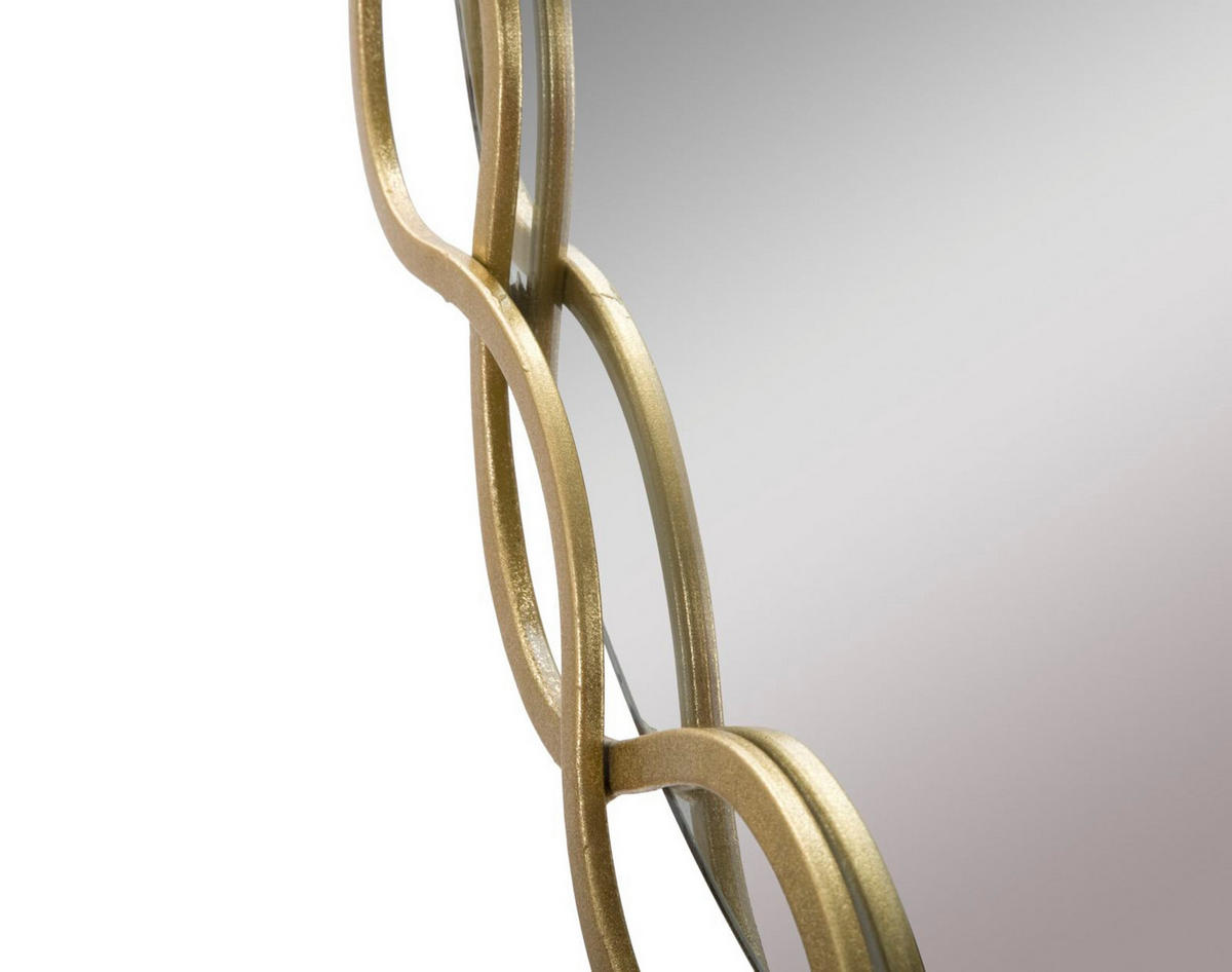 WANDSPIEGEL Eleonor, goldfarben, Eisen, Spiegelglas und MDF, 73,5 x 2 x 72 cm - Goldfarben, Glas/Holzwerkstoff (73.5/72/2cm) - Mauro Ferretti