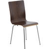 BESUCHERSTUHL PEPE 87x43x47 cm Walnuss Holz Metall - Walnussfarben, Metall (43/87/47cm) - DELUKE