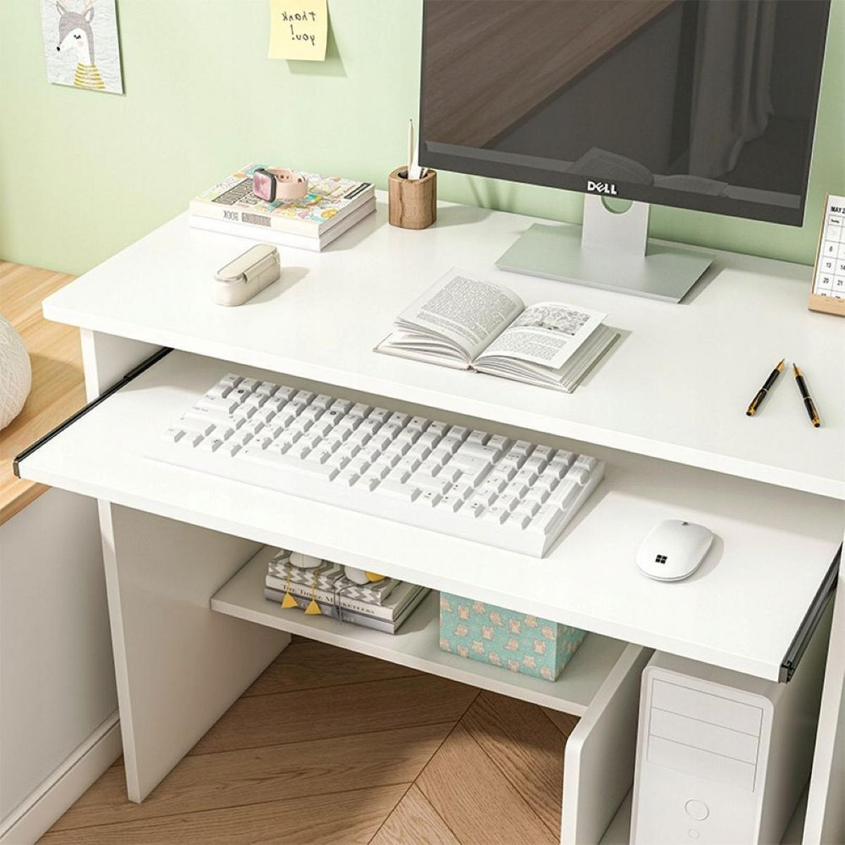 COMPUTERTISCH, weiß 80/40/74 cm - Weiß, Holzwerkstoff (40/80/74cm)