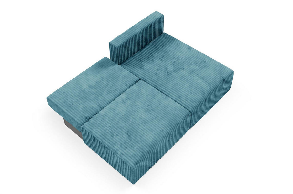 ECKSOFA Natalia Xs - Blau, Holzwerkstoff/Textil (210/149cm) - Fun Möbel