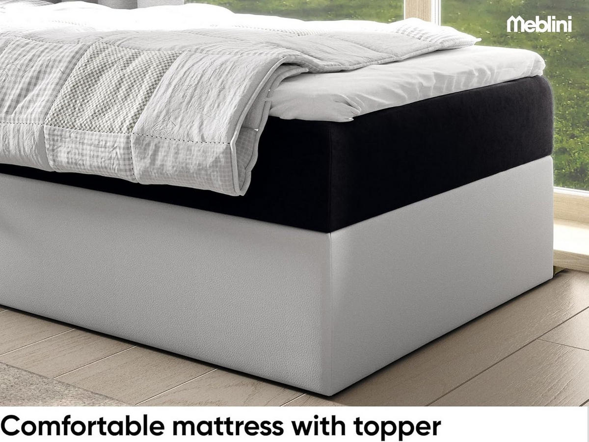 KINDERBETT GARETH 1 - Schwarz/Weiß, Holzwerkstoff (92/212cm) - Meblini