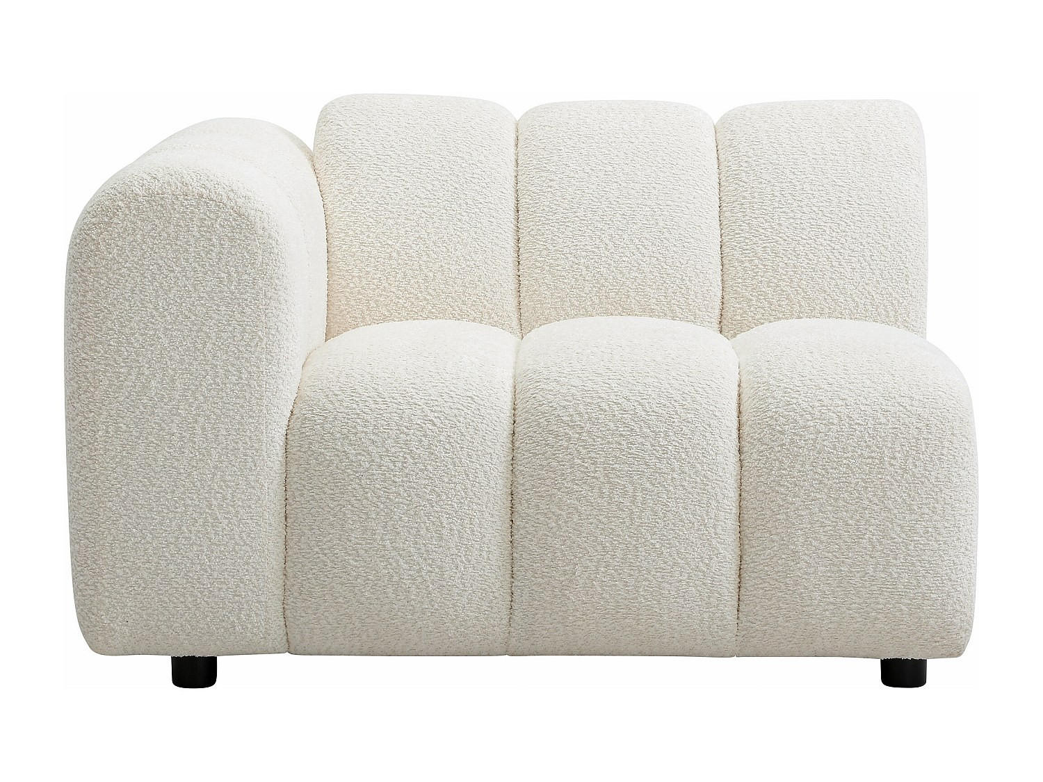 SESSEL mit gerader Rückenlehne - 1 Person - stoff - gebrochenes weiß Jutini - Weiß, Kunststoff/Textil (116/72/98cm) - Vente-Unique