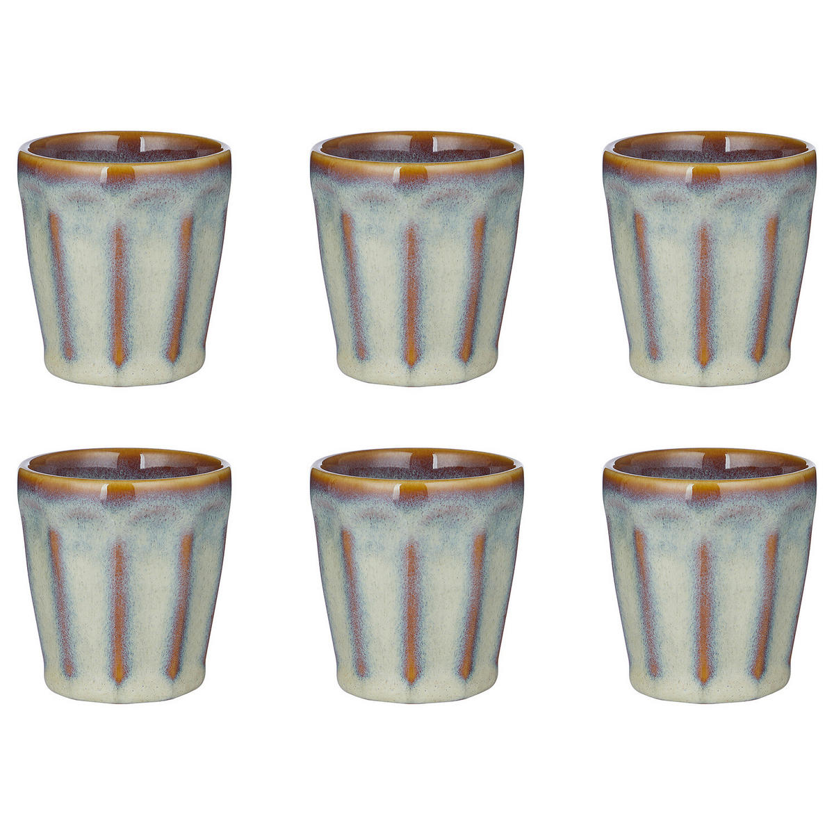 ESPRESSOTASSEN 6er-Set Bergamo 70 ml - Taupe, Keramik (0.07L) - Butlers