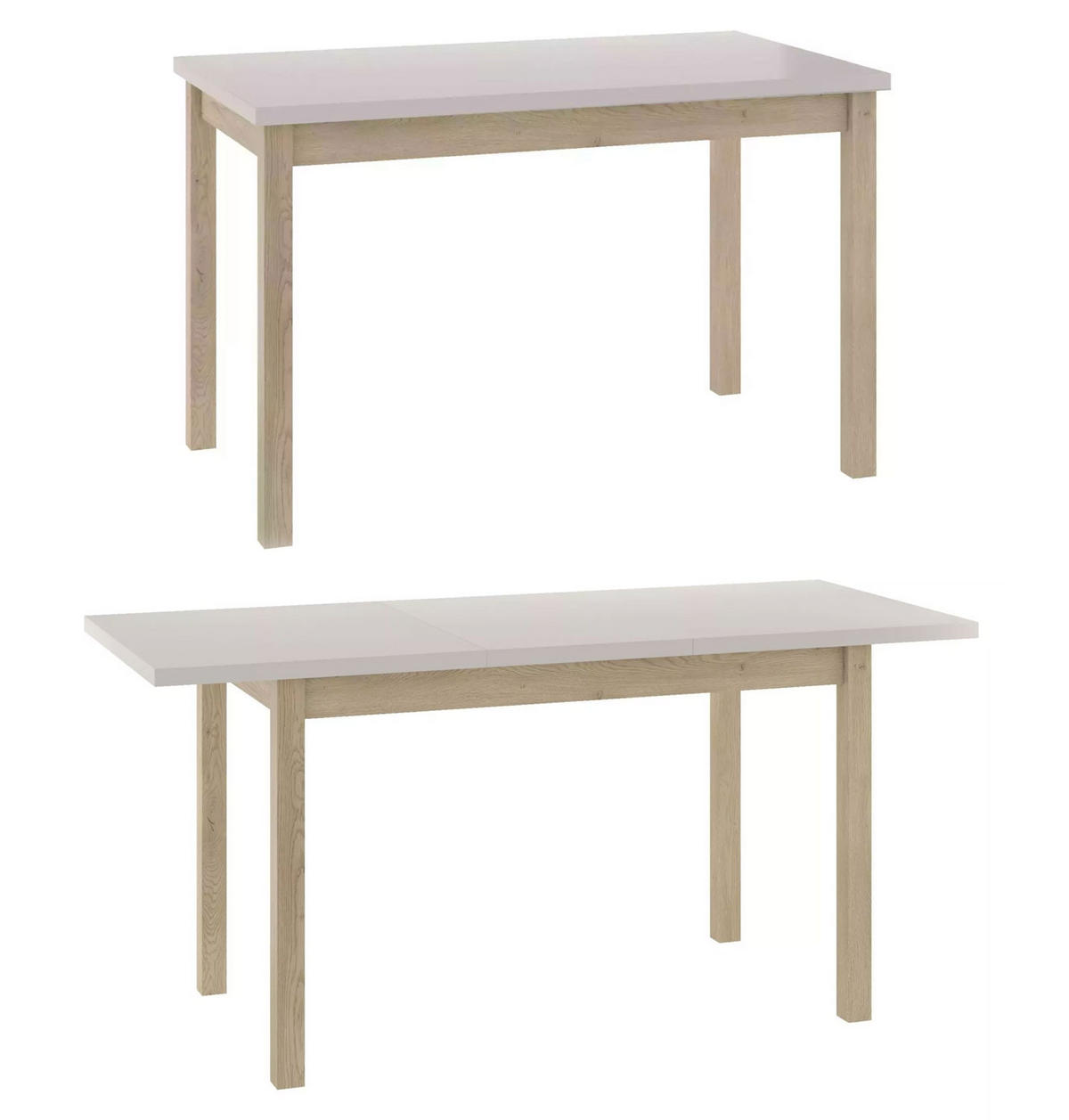 ESSTISCH Adam Kaschmir / Eiche Sonoma 120-160 / 68 / 75cm - Beige/Sonoma Eiche, Holz/Holzwerkstoff (68/160/75cm) - Feldmann-Wohnen