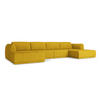 WOHNLANDSCHAFT Chenille Stoff Gelb - Currygelb/Gelb, Kunststoff/Textil (370/74/170cm) - Makamii