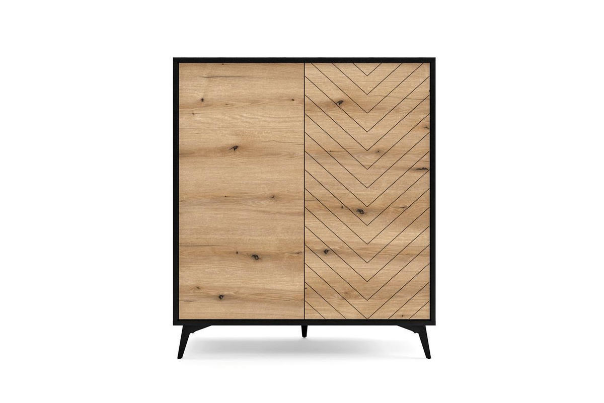 WOHNZIMMER Set 4-tlg. – DIAMOND – Eichefarben - Eichefarben, Holzwerkstoff (103.5/76.7/39cm) - hi-markt