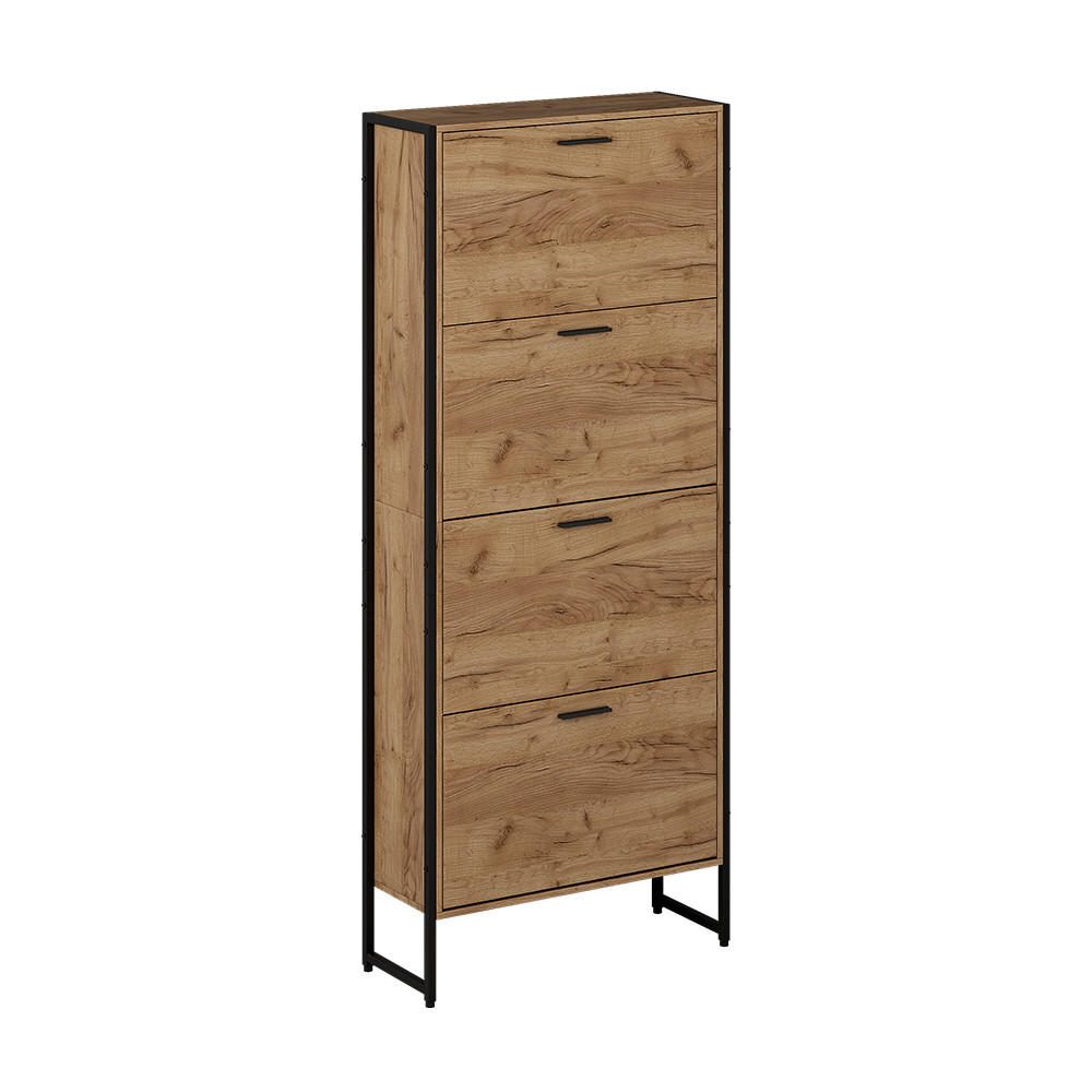 BOTNÍK NA BOTY Folda Dub Goldkraft/černá - černá/barva dubu, kompozitní dřevo (63/152.5/23.5cm) - Vicco