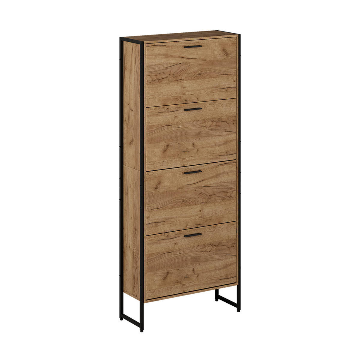 BOTNÍK NA BOTY Folda Dub Goldkraft/černá - černá/barva dubu, kompozitní dřevo (63/152.5/23.5cm) - Vicco