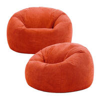 SITZSACK Klassisch Sessel aus Cord 2-tlg. - Terracotta, Textil (85/50/85cm) - icon
