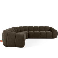 ECKSOFA LINKS FLAVA, Braun - Braun, Holz/Holzwerkstoff (310/270cm) - KONSIMO®