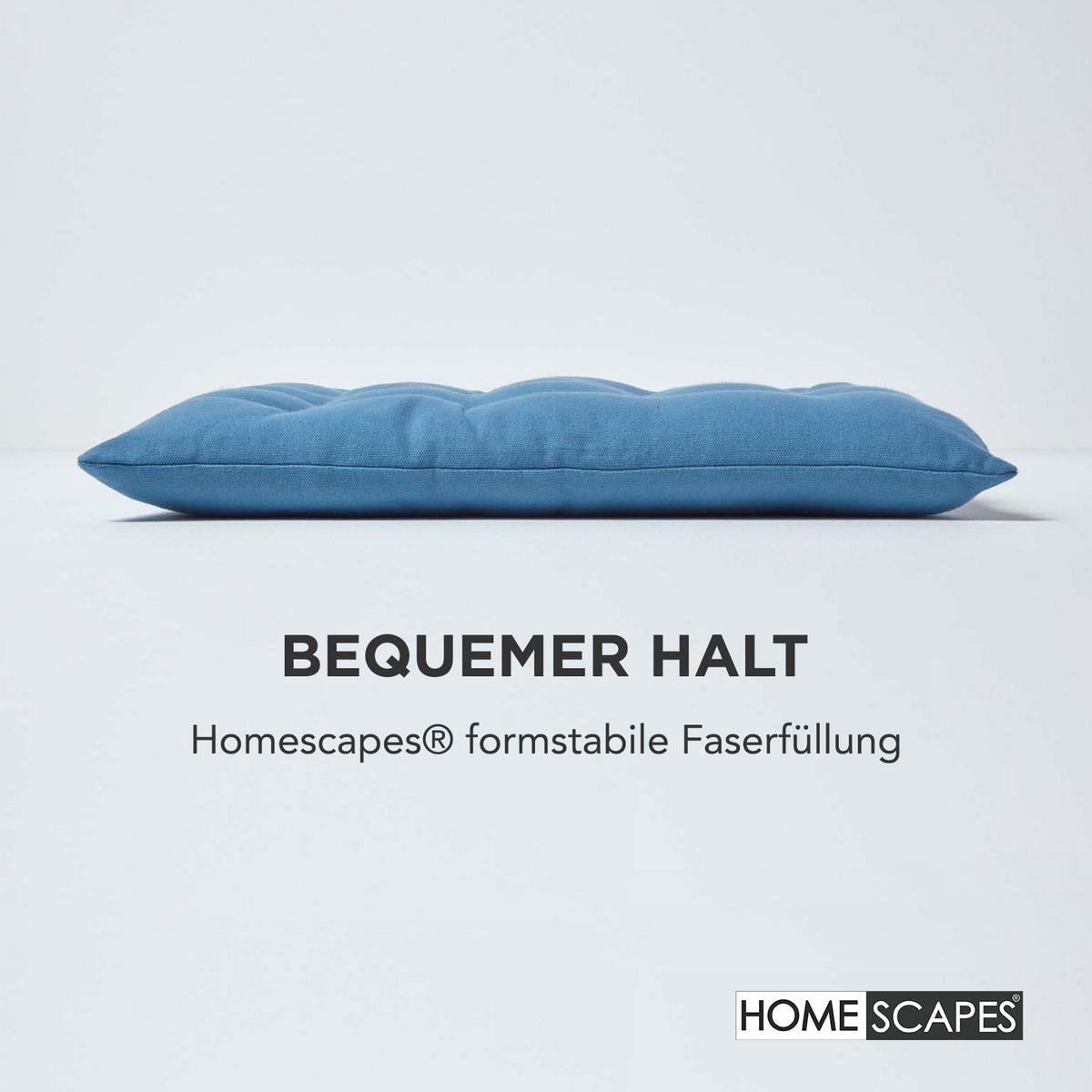 STUHLKISSEN blau 40/40/6,5 cm - Blau, Textil (40/40/6.5cm) - Homescapes
