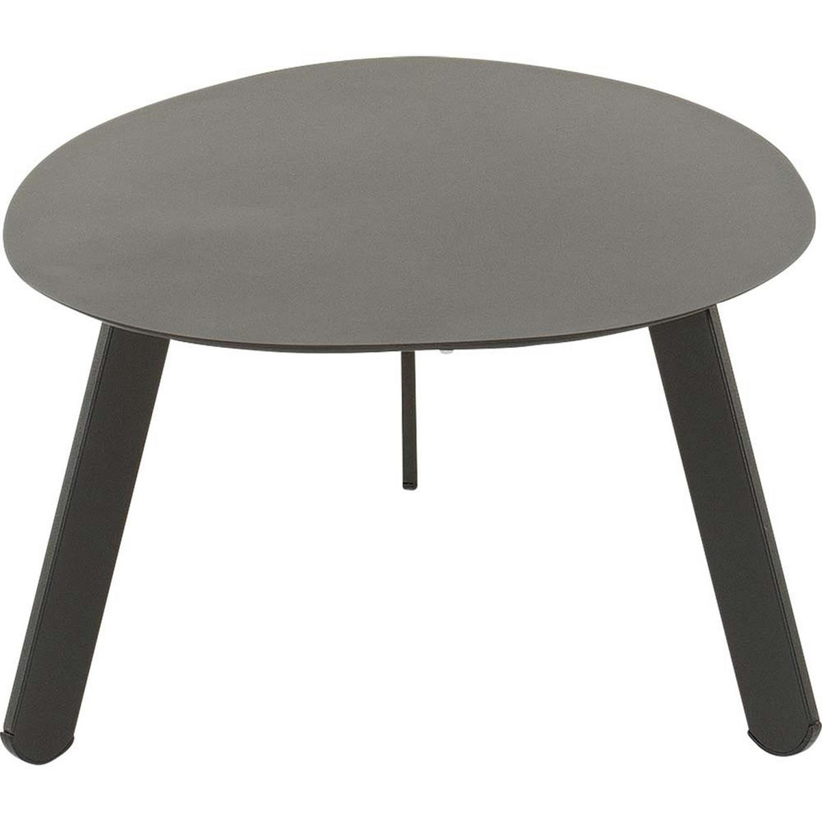 BEISTELLTISCH Tiki - Schwarz - 55/46/28 cm - Schwarz, Metall (55/46/28cm) - Lesli Living