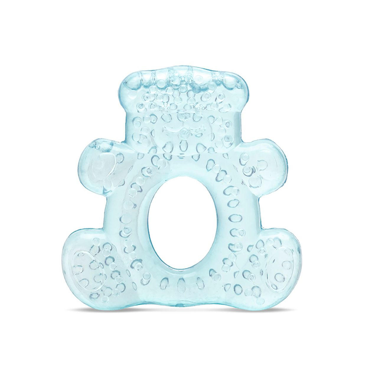 BEISSRING Bär hellblau Kühlbeißring Zahnungshilfe massiert lindert wassergefüllt - Blau/Hellblau, Kunststoff (8/9cm) - Lorelli