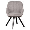 DININGSESSEL Matera - drehbar - hellgrau - Hellgrau/Schwarz, Textil/Metall (59/84/61cm) - bene living