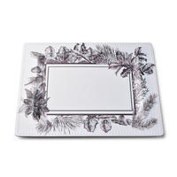 DEKOTABLETT Blanche Festive Graphite 31.5/25/1.5 cm Kunstoff - Graphitfarben, Kunststoff (31.5/1.5cm) - Mondex