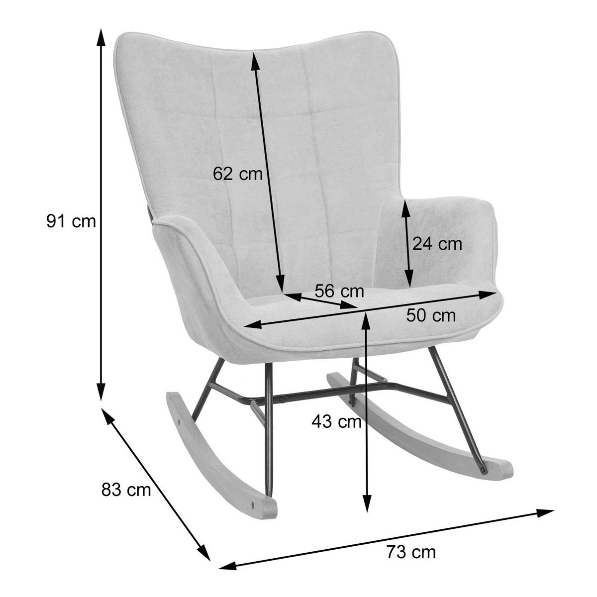SCHAUKELSTUHL Anthrazit - Anthrazit, Textil (73/91/83cm) - Jamb