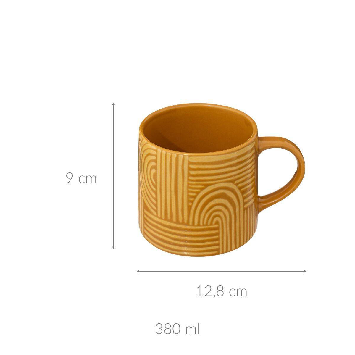 KERAMIKBECHER Soley 380 ml - Gelb, Keramik (12.8L) - Secret de Gourmet