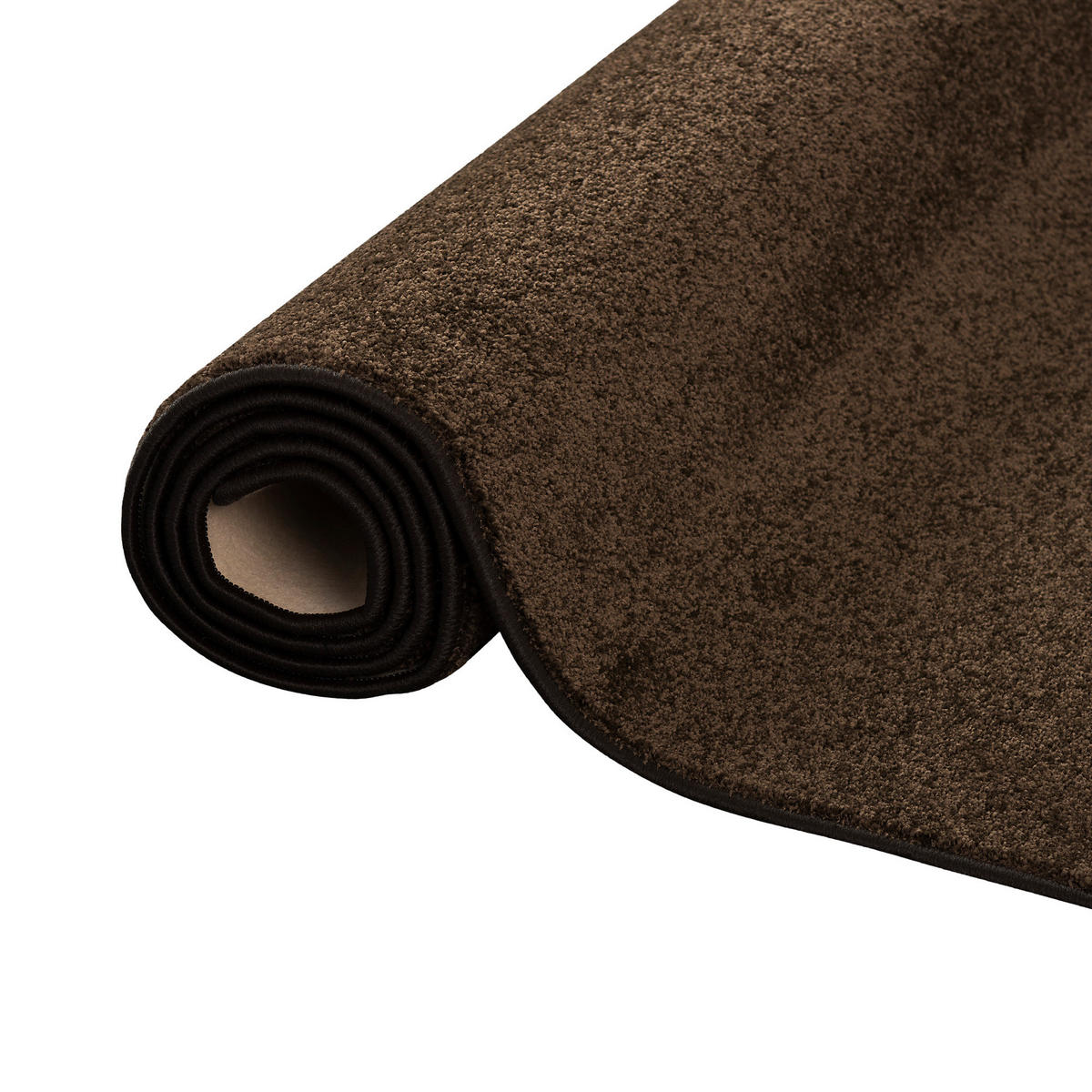 HOCHFLOR VELOURS LÄUFER TEPPICH LUNA - Dunkelbraun, Textil (100/300cm) - Snapstyle